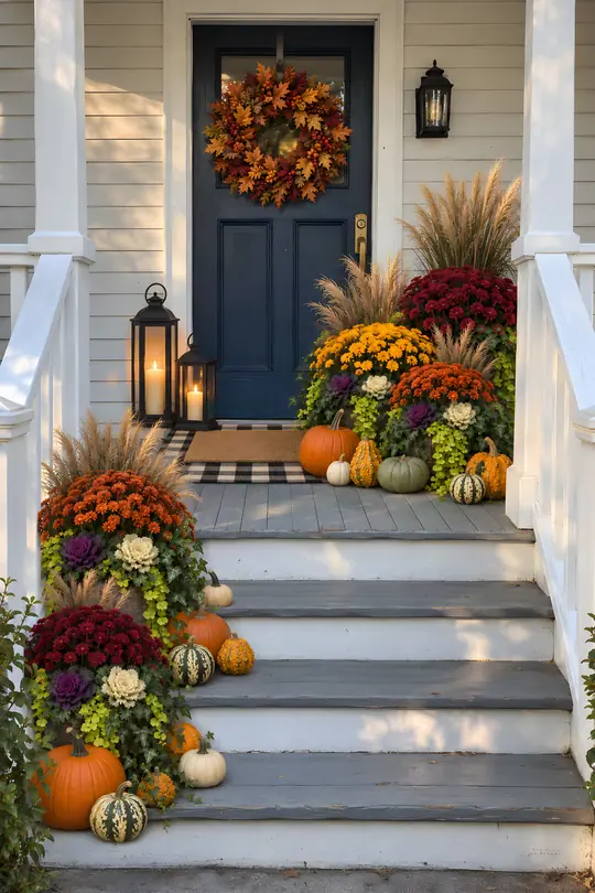 Mom's finished fall porch